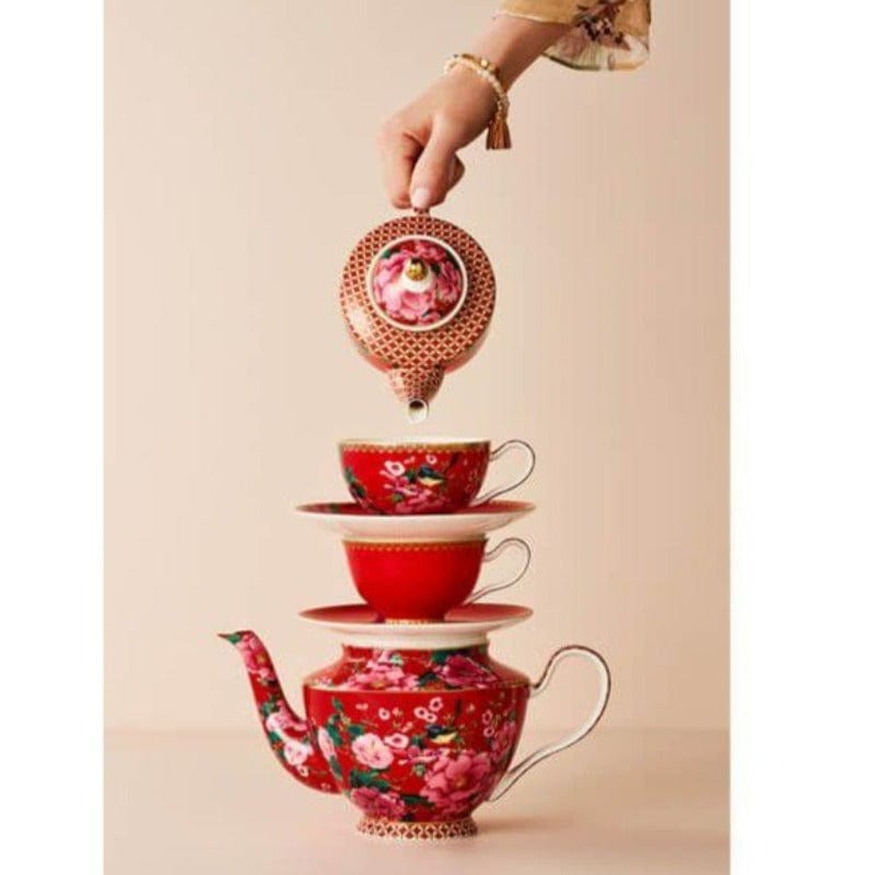 Maxwell & Williams Teapot Maxwell & Williams Teas & C's Silk Road Teapot with Infuser 1 Litre Cherry Red (6873157828697)