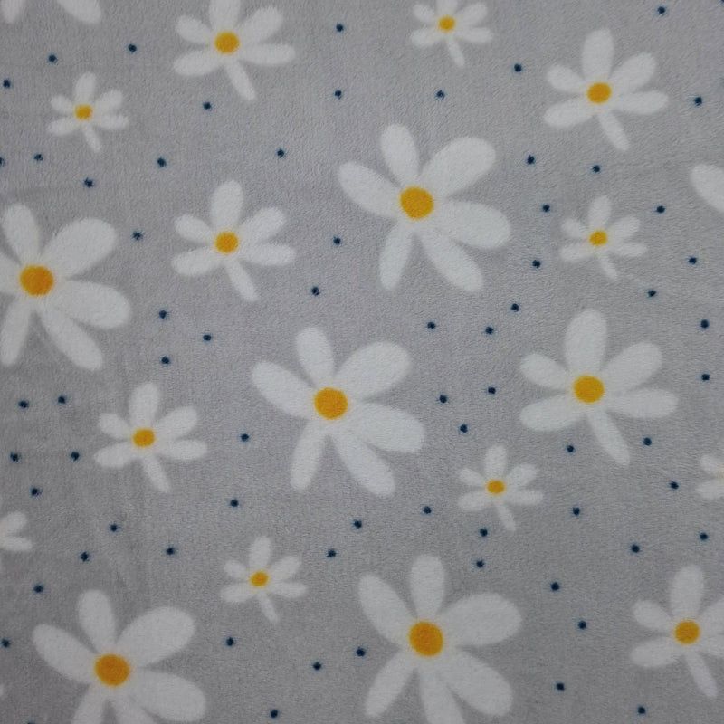 Printed Mongolian Fleece Fabric 150cm Floral.
