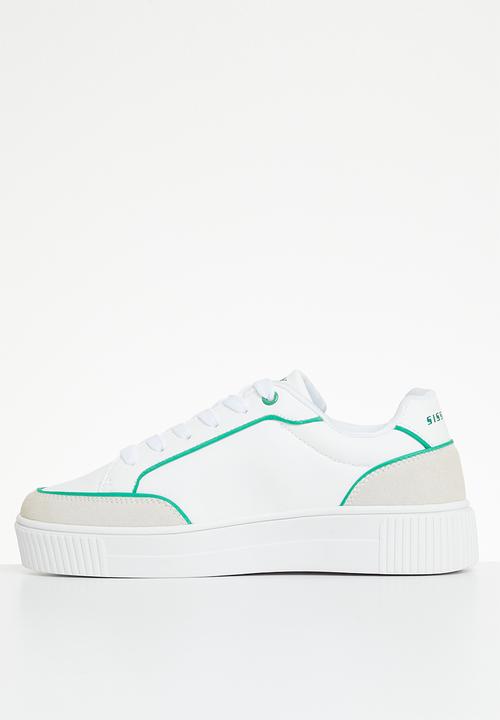 Sissy Boy Sneaker Ladies Green Combo Sneaker White Shoe (7289976160345)