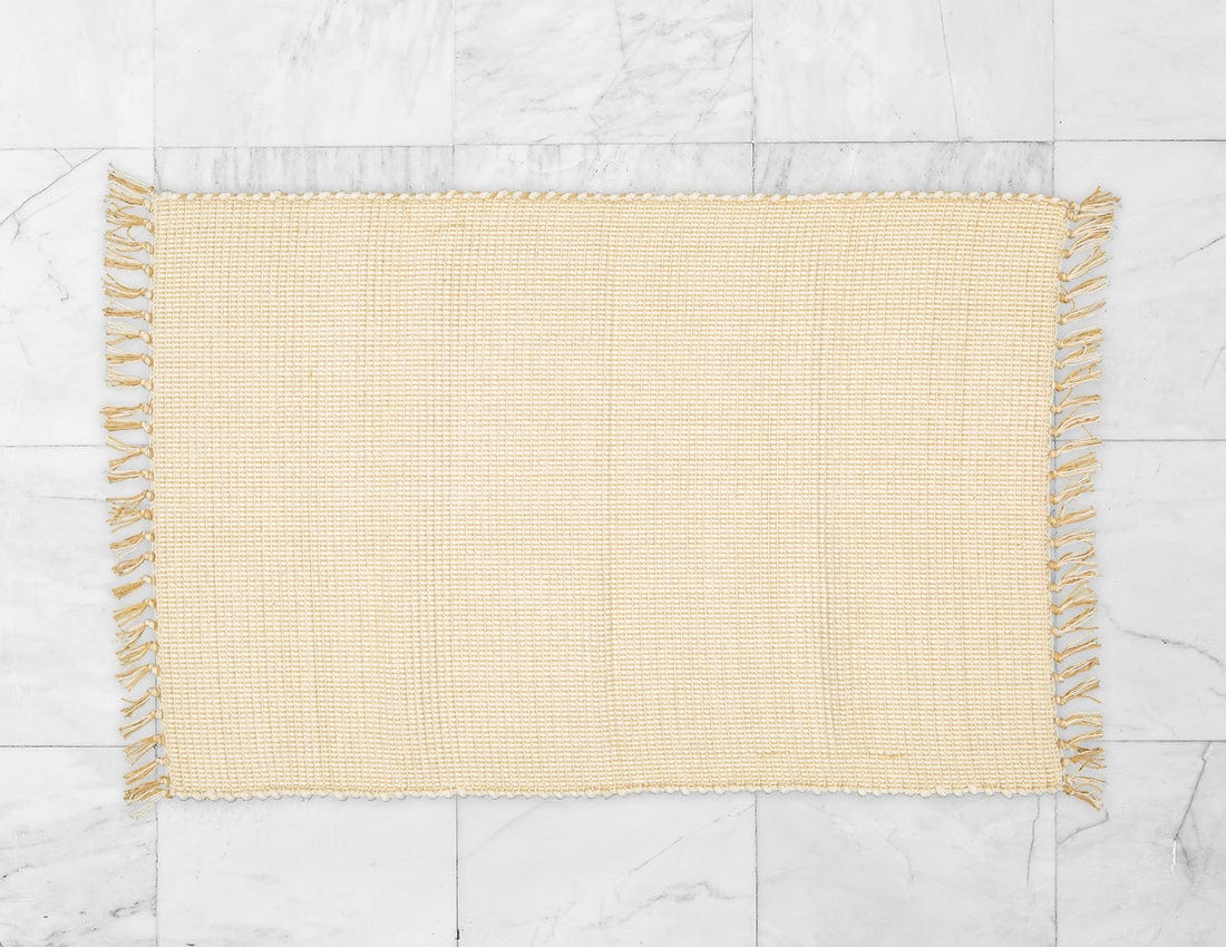 Amelia Jackson RUG Amelia Jackson Dhurrie Dobby Weave Natural with Hessian Pinstripe 75x120cm SBED048 (7476144308313)
