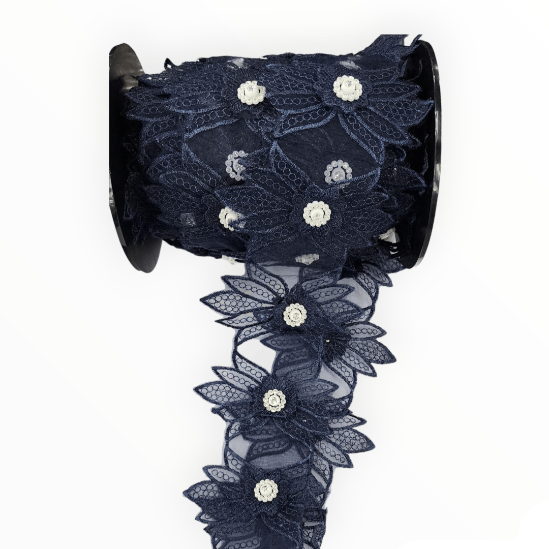 TRIMMINGS Habby Trimming FT47 Navy (7506923978841)