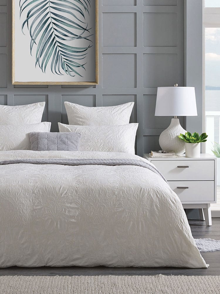Linen House Duvet Cover Queen Linen House Henrietta White Duvet Cover Set (2143985041497)