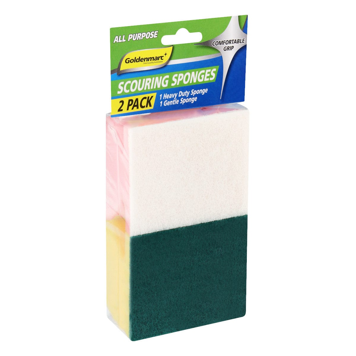 Goldenmarc Dish Coloth Goldenmarc 2 Pack Sponges 1 Heavy Duty + 1 Gentle (7258906525785)