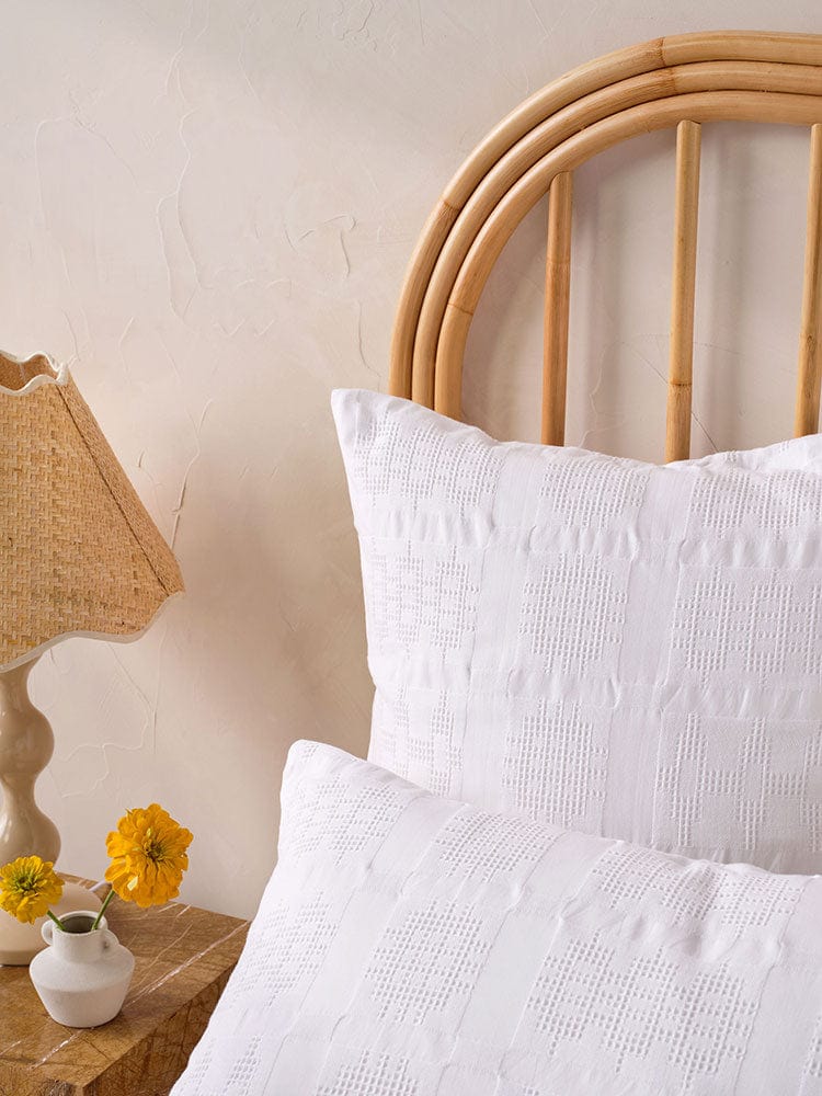 Linen House Duvet Cover Linen House White Seren White Duvet Cover Set (7810183790681)