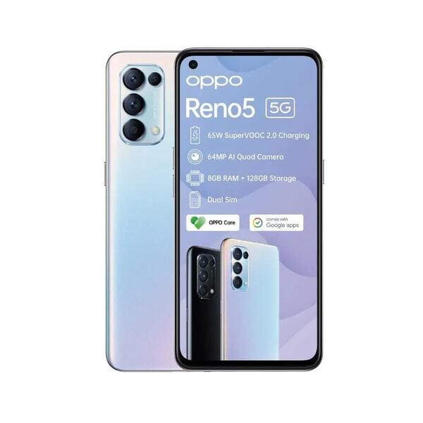 Samsung Smart Phones OPPO Reno5 5G Dual Sim Silver (6570137944153)