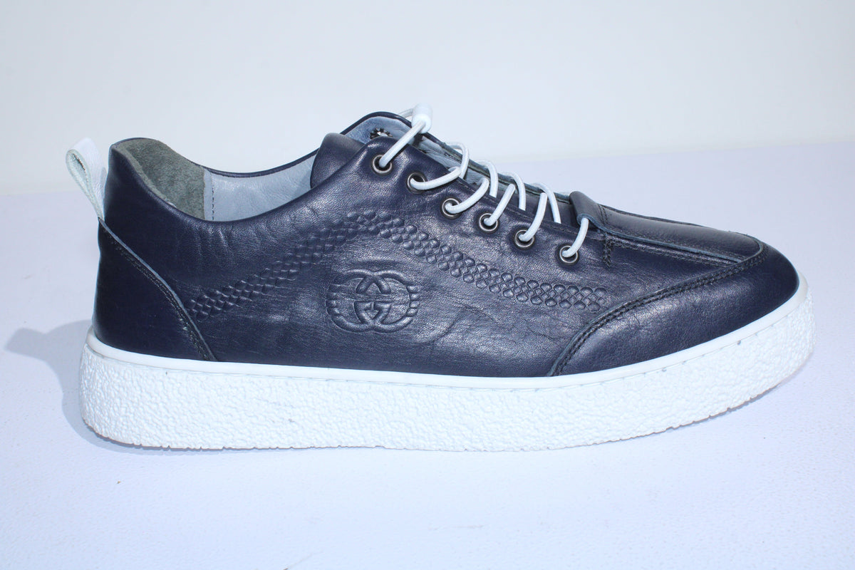 MHC World Casual Shoes Turkish Casual Leather Shoes Navy (7493314478169)