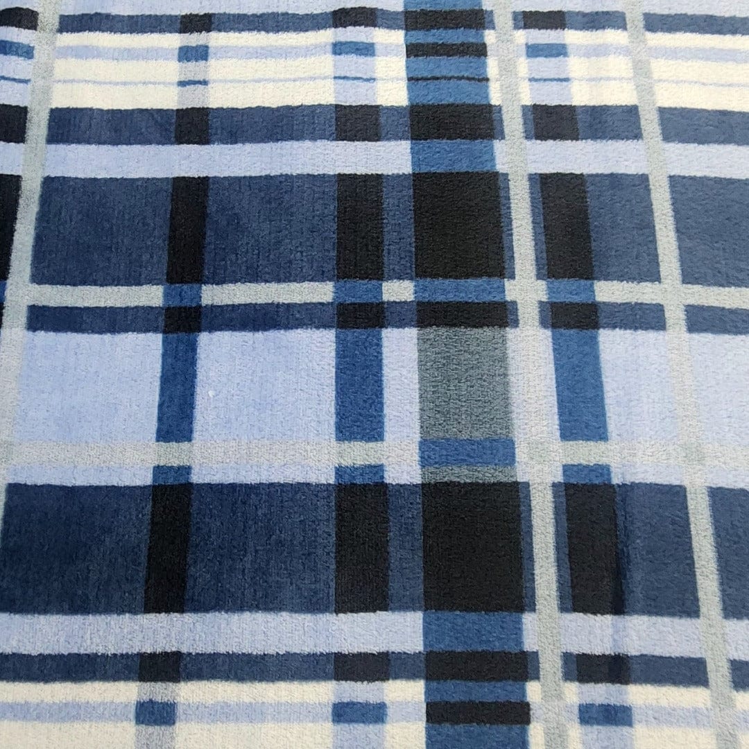 Fleece Blankets Printed Mongolian Fleece Fabric Checks 150cm (7564607979609)