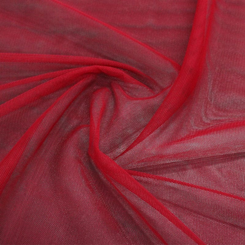 TULLE Dress Fabrics Red Soft Tulle Fabric 150 cm (6561918976089)