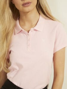 Guess Golfer Guess Eco Pique Ldies Golfer Tee Dream Pink (7159225221209)