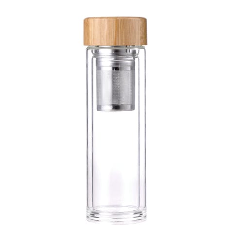 Bergner Water Bottle Bergner 350 ml Water Bottle With Filter Borosilicate Glass SGN2173