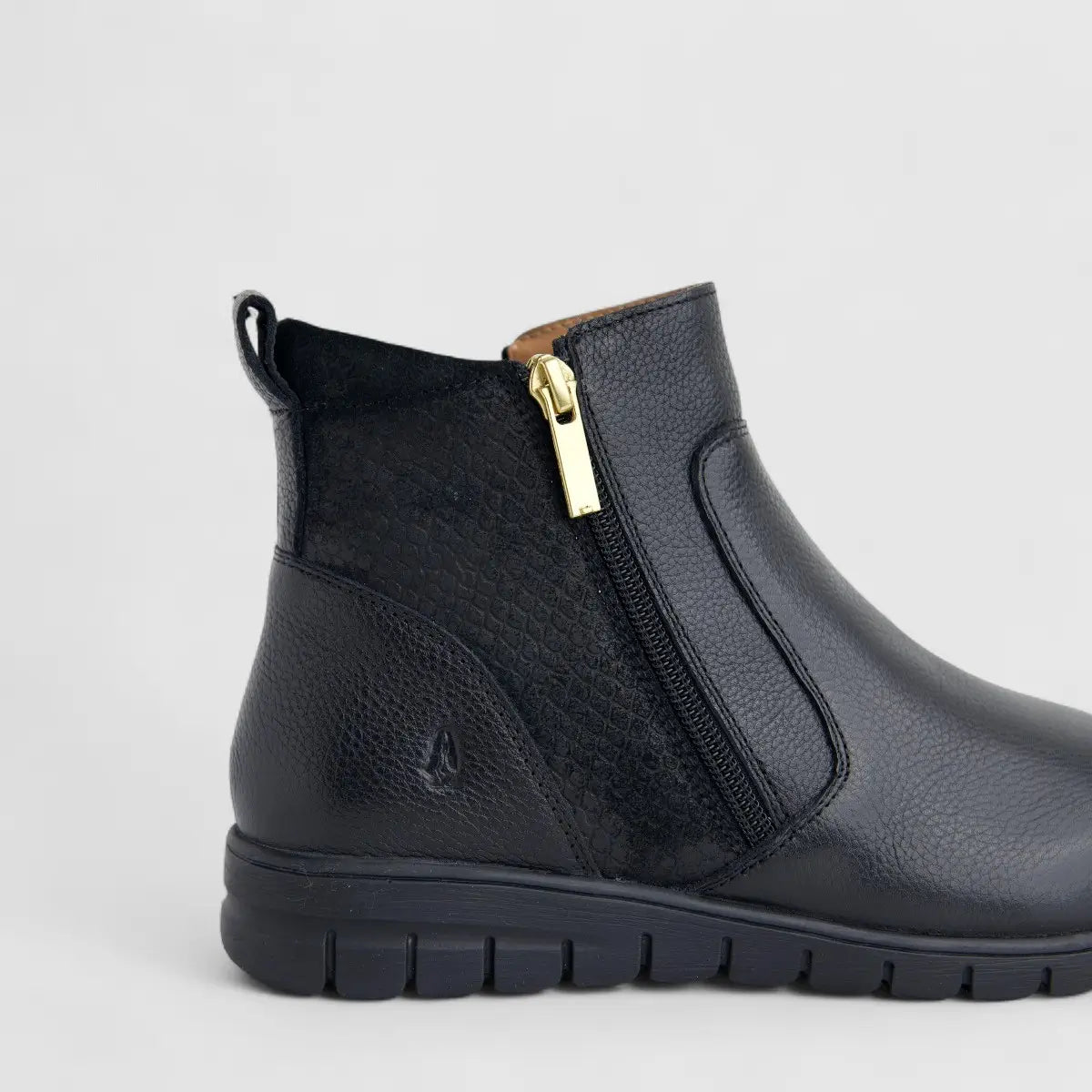 Hush Puppies Ladies Leather Ankle Boot Aurelia  Black HPL01495BKBK
