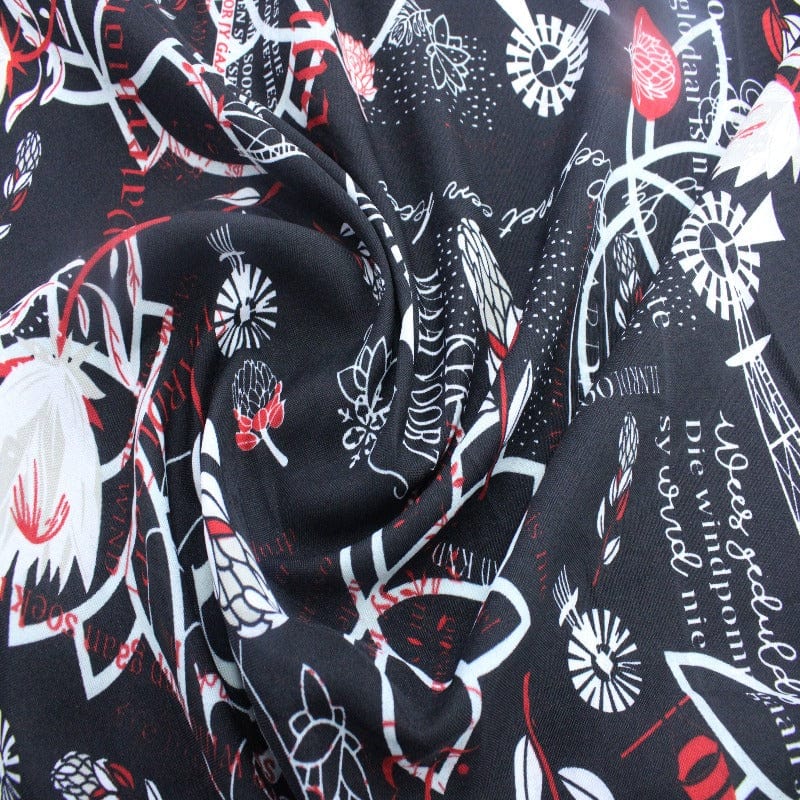 Mini Matt Printed Mini Matt DES.17 COL.4 Black/Red 150cm (7120051273817)