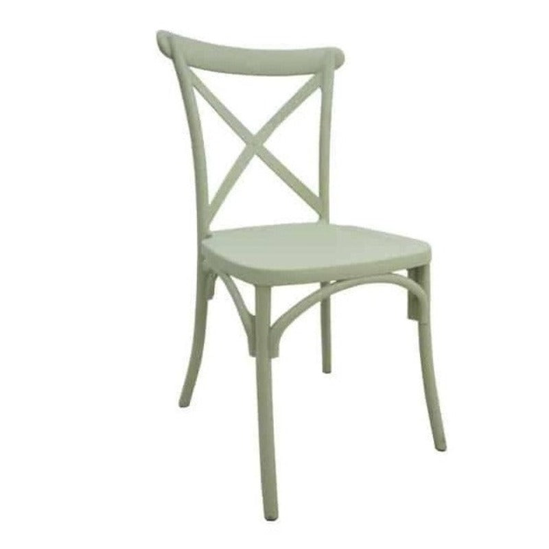 Catering Equipment Catering Equipment Adult Cross Back Chair Laurel Green CHE13951 (7460418584665)
