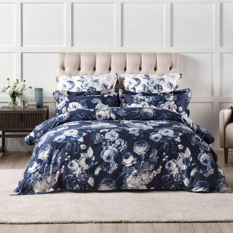 Linen House Duvet Cover Queen Linen House Navy Jardin Duvet Cover Set (6703038464089)