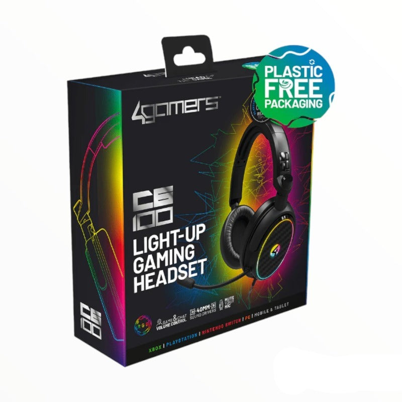 4Gamers Gaming Headset 4Gamers C6-100 Light-Up Gaming Headset (7696903569497)