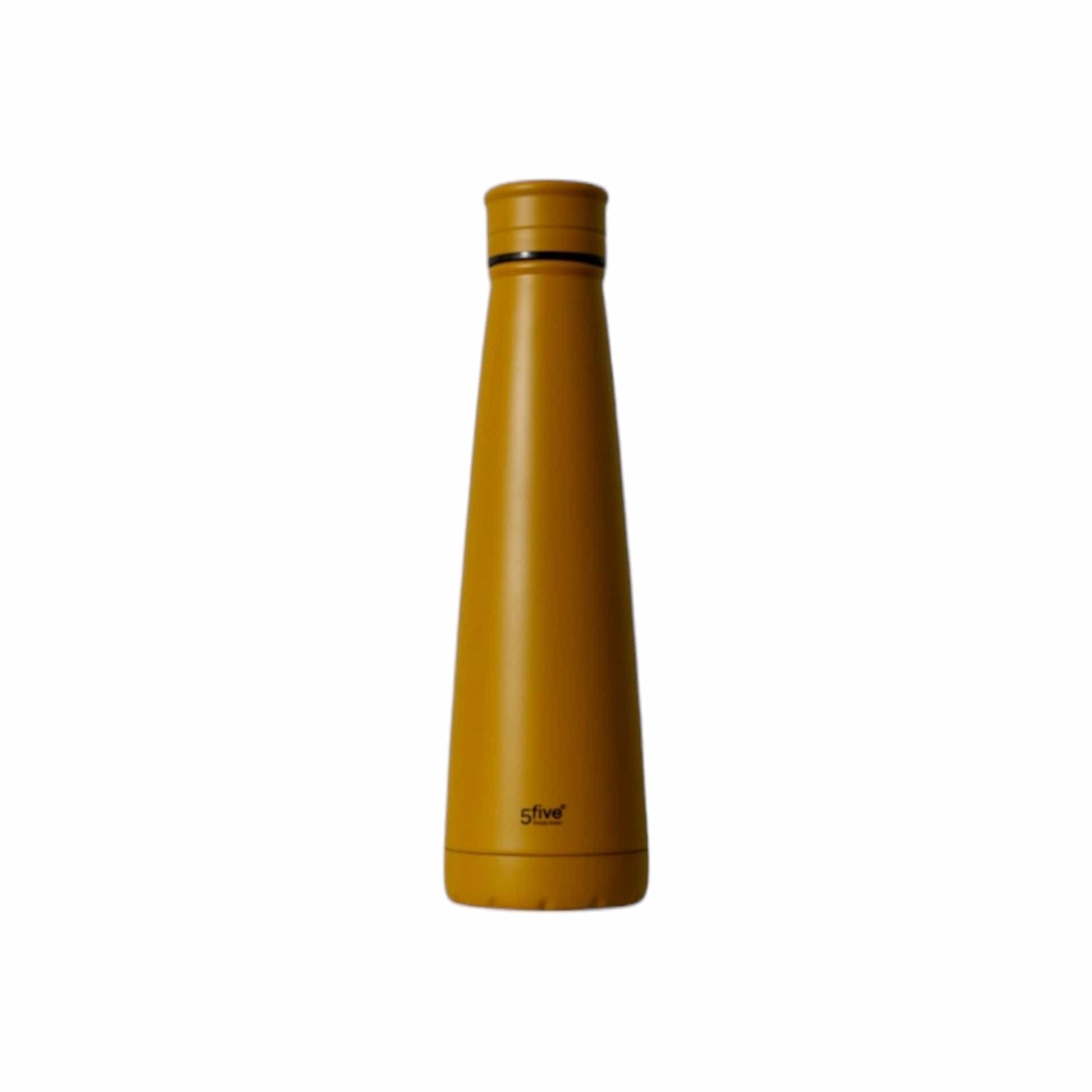 5 Five FLASK BOTTLE 5 Five Vacuum Stainless Steel Flask Gold 450ml 61069 (7817783902297)