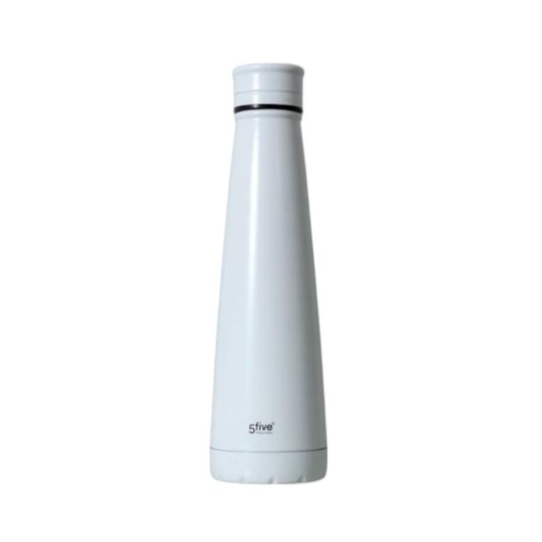 5 Five FLASK BOTTLE 5 Five Vacuum Stainless Steel Flask White 450ml 61072
