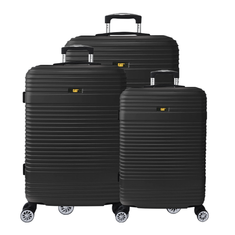 Caterpillar Suitcase Caterpillar Cat Cargo Alexa Trolley, 3 Piece Set - Black