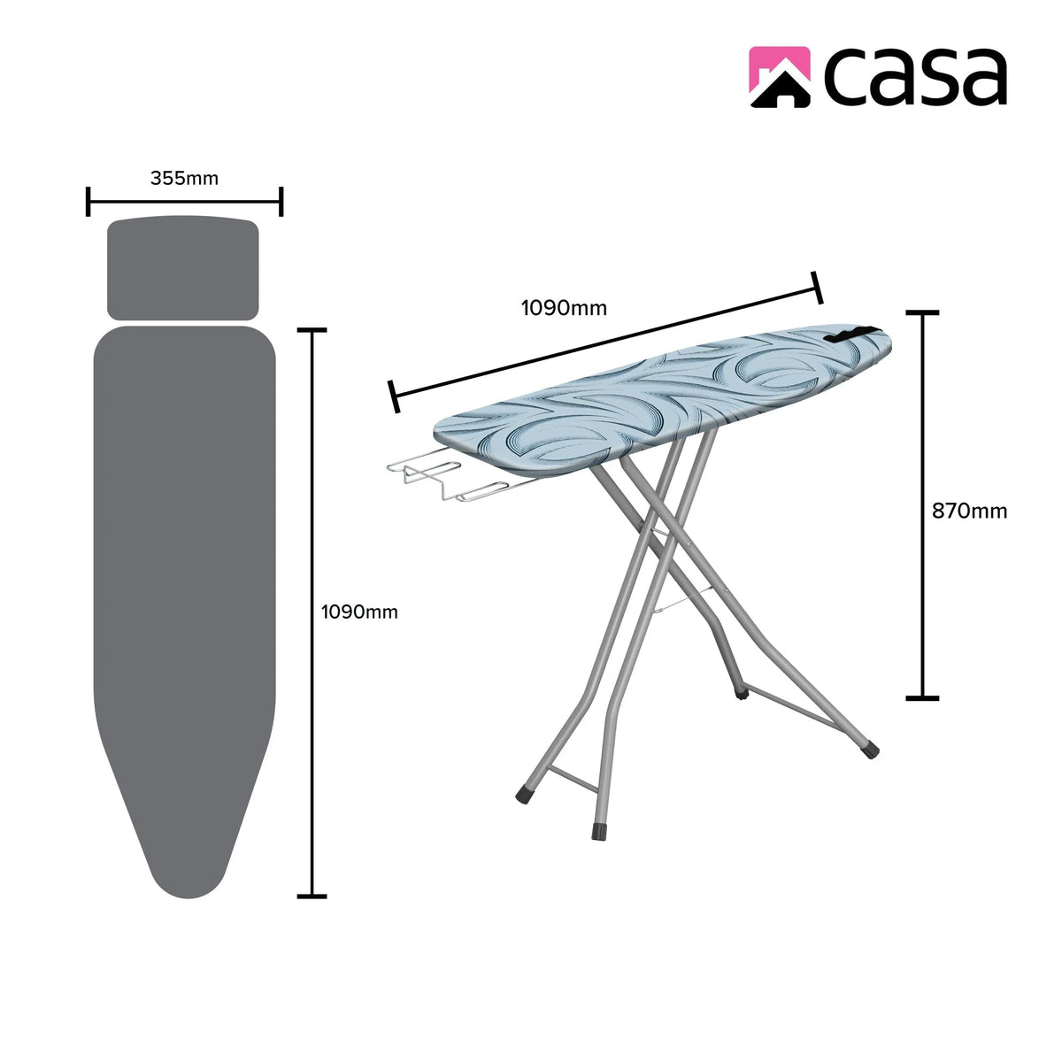 Casa 2-in-1 Multi-Function Ironing & Steamer Board 109 x 35.5cm CLIB15