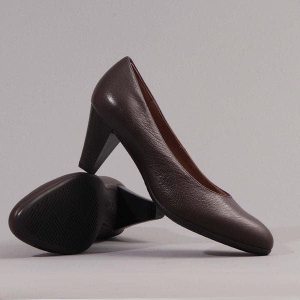 Froggie Court heel Froggie Ladies Shoes Brown (7278223556697)