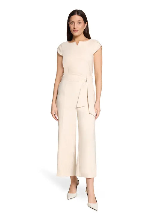 Betty Barclay Ladies Jumpsuit With Side Pockets-Beige 6164/1836
