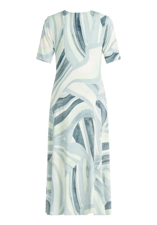 Betty Barclay Ladies Midi Dress With Ruching-Mint/Green 1835/1833