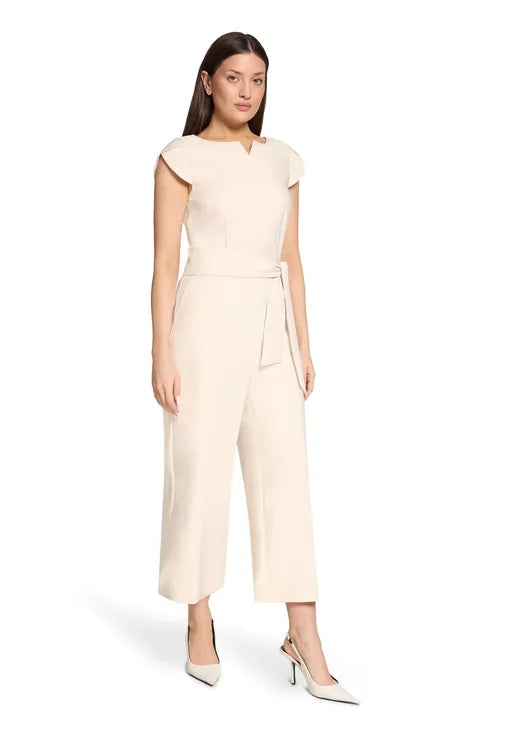 Betty Barclay Ladies Jumpsuit With Side Pockets-Beige 6164/1836