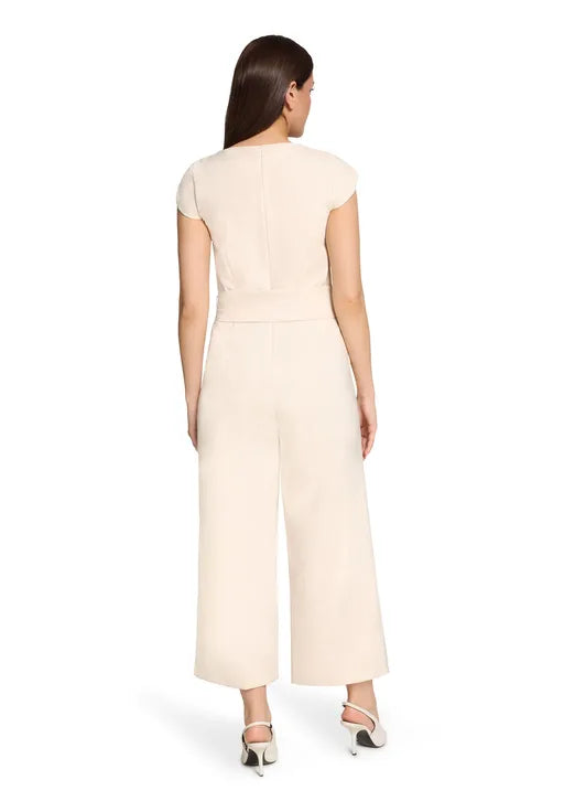 Betty Barclay Ladies Jumpsuit With Side Pockets-Beige 6164/1836