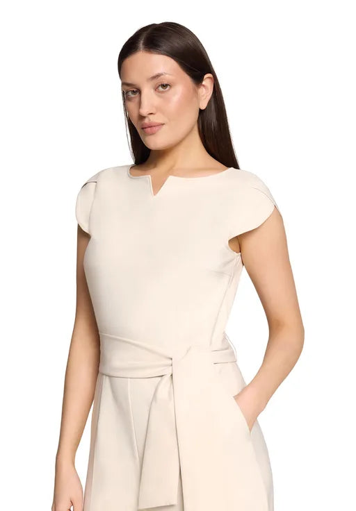 Betty Barclay Ladies Jumpsuit With Side Pockets-Beige 6164/1836