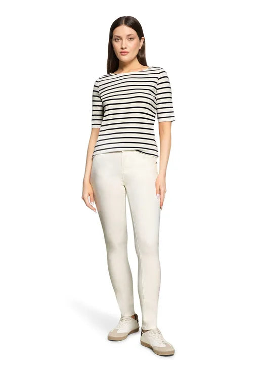 Betty Barclay Ladies Basic Jeans With A Wash-Off White 6364/1053