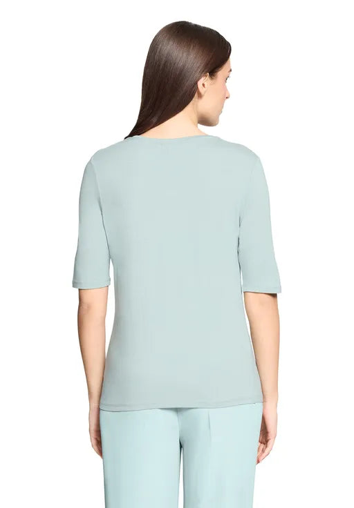 Betty Barclay Ladies Basic short-sleeved shirt-Chinois Green 2746/2063