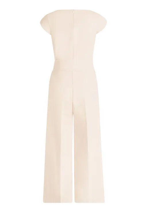 Betty Barclay Ladies Jumpsuit With Side Pockets-Beige 6164/1836