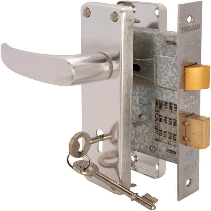 MORTICE LOCKSET 2LEVER CP/BRUNO-2L.