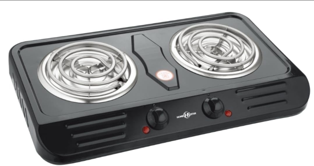 Homestar Electric Double Spiral Hotplate Black HS-TH03N