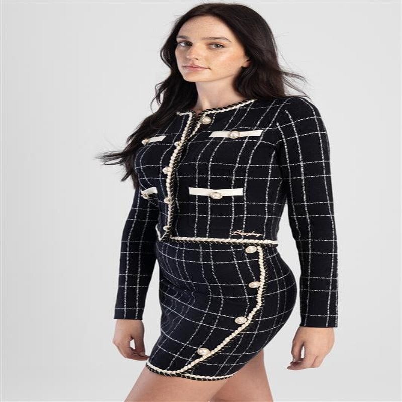 Sissyboy Sissyboy Ladies Plaid Knit Jacket (7665582833753)