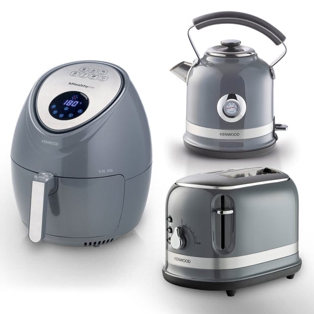 Kenwood AIR FRYER Kenwood Air Fryer, Kettle & Toaster Combo Grey 3 Piece