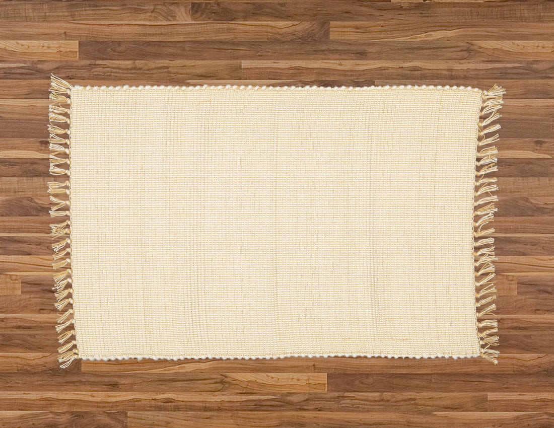 Amelia Jackson RUG Amelia Jackson Dhurrie Dobby Weave Natural with Hessian Pinstripe 75x120cm SBED048 (7476144308313)