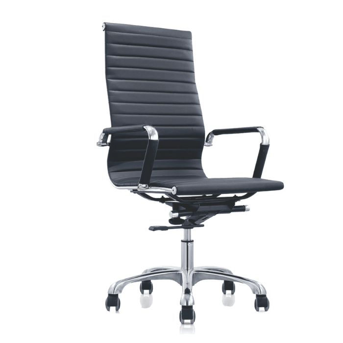 MHC World Office Chairs High Back Black Swivel and Tilt with Chrome  Base HT_728A (7424632881241)