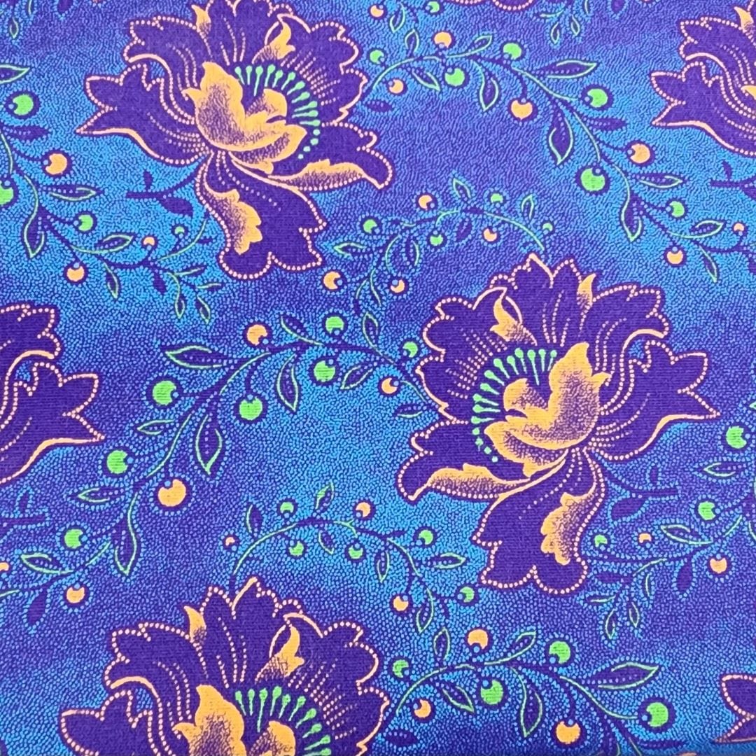 3 CATS Dress Fabrics 3 Cats Shwe-shwe Fabric C/w301 Purple H0940 90cm (7409326850137)