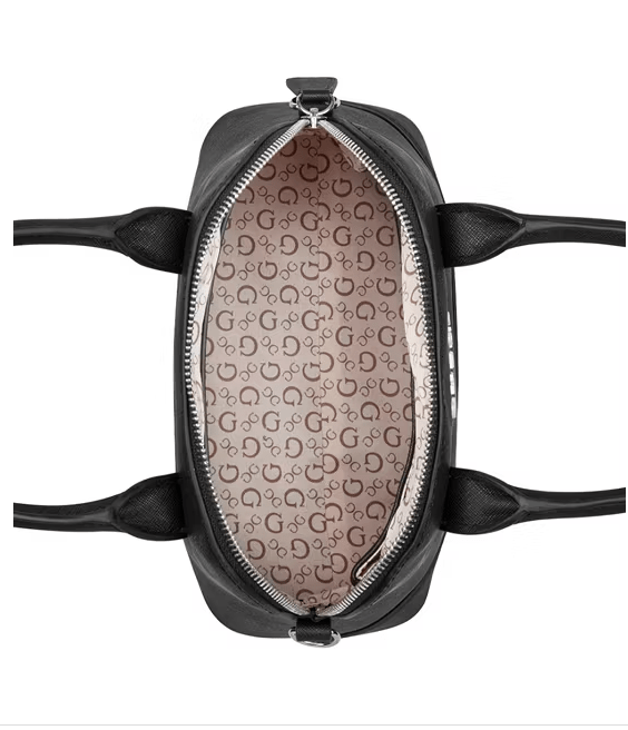 Guess Ladies Handbags Guess Women's Bag Berkton Dome Satchel Black (7795018367065)