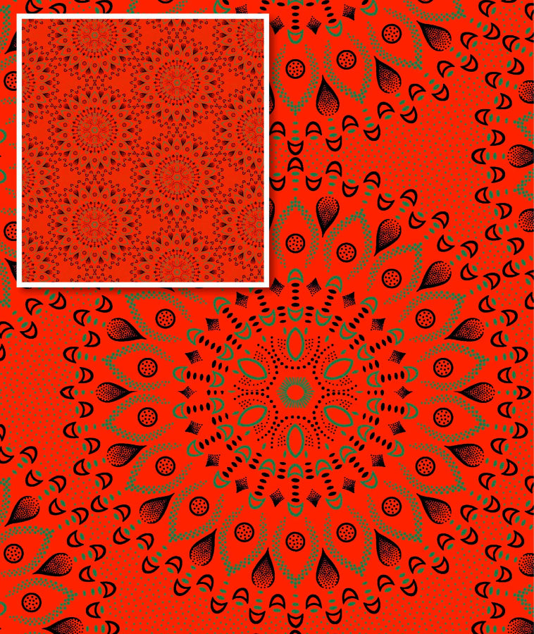 Original 3 Cat Fabric C/W16 DK Orange 90cm