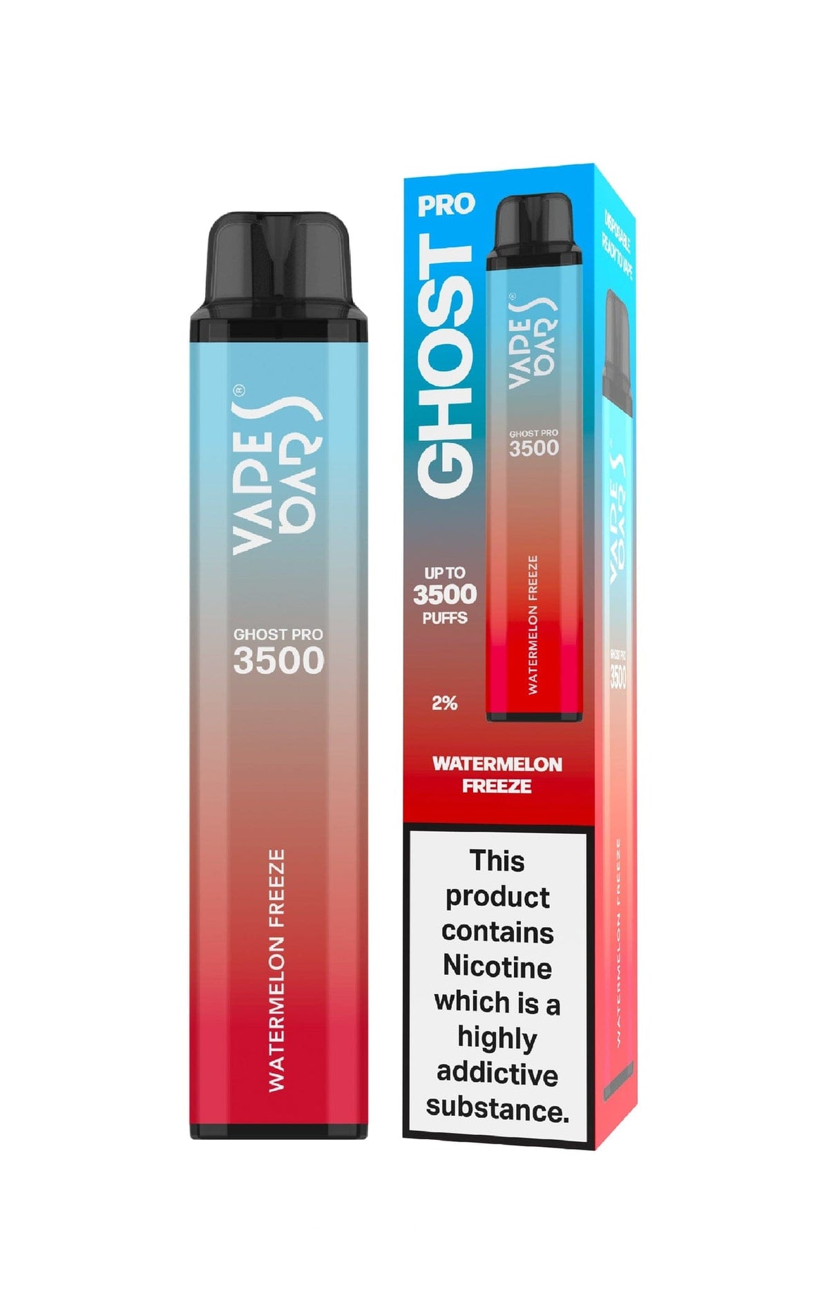 Vape Bars Vape Bars Ghost Pro 3500 Disposable Pod Device Watermelon Freeze (7397873123417)