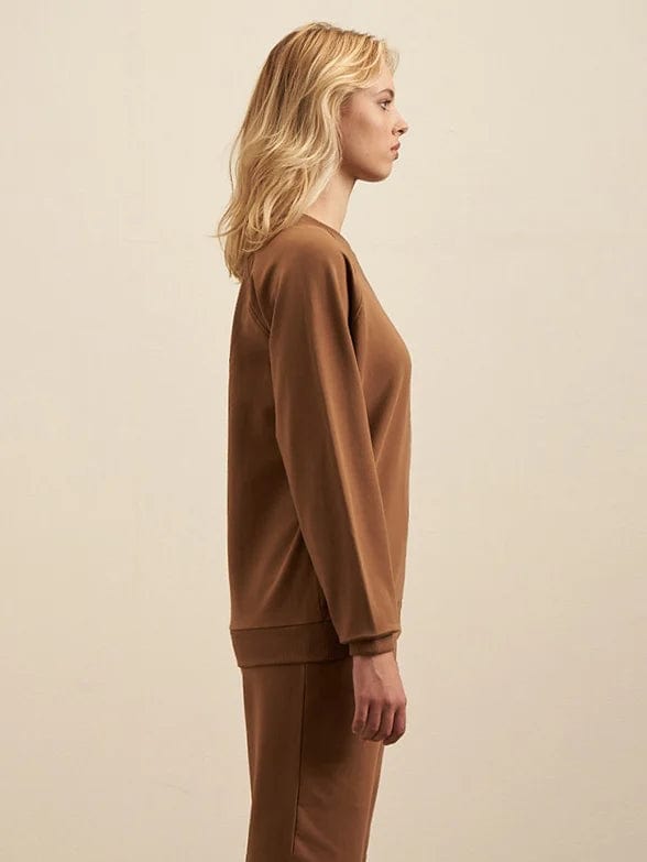 MHC World Polo  Ladies Nailhead Long Sleeve Sweater Camel (7278932000857)