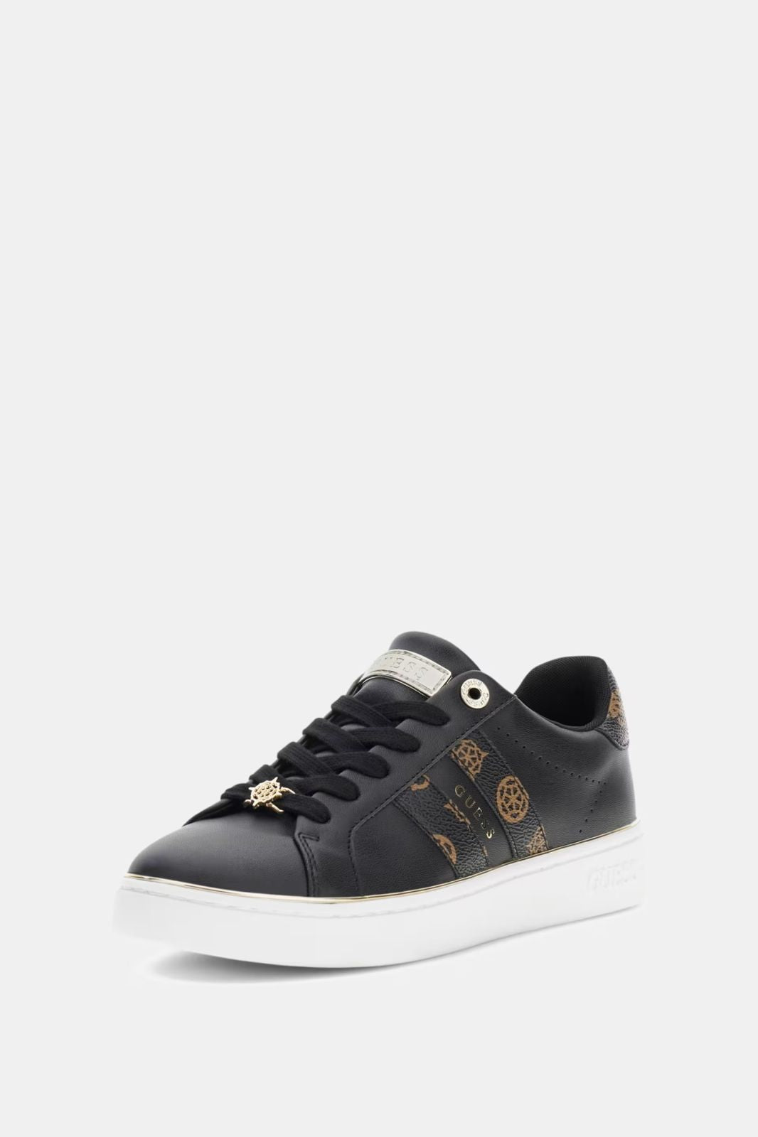 Guess Women's Barlie Faux Leather Sneaker-Black GM19593