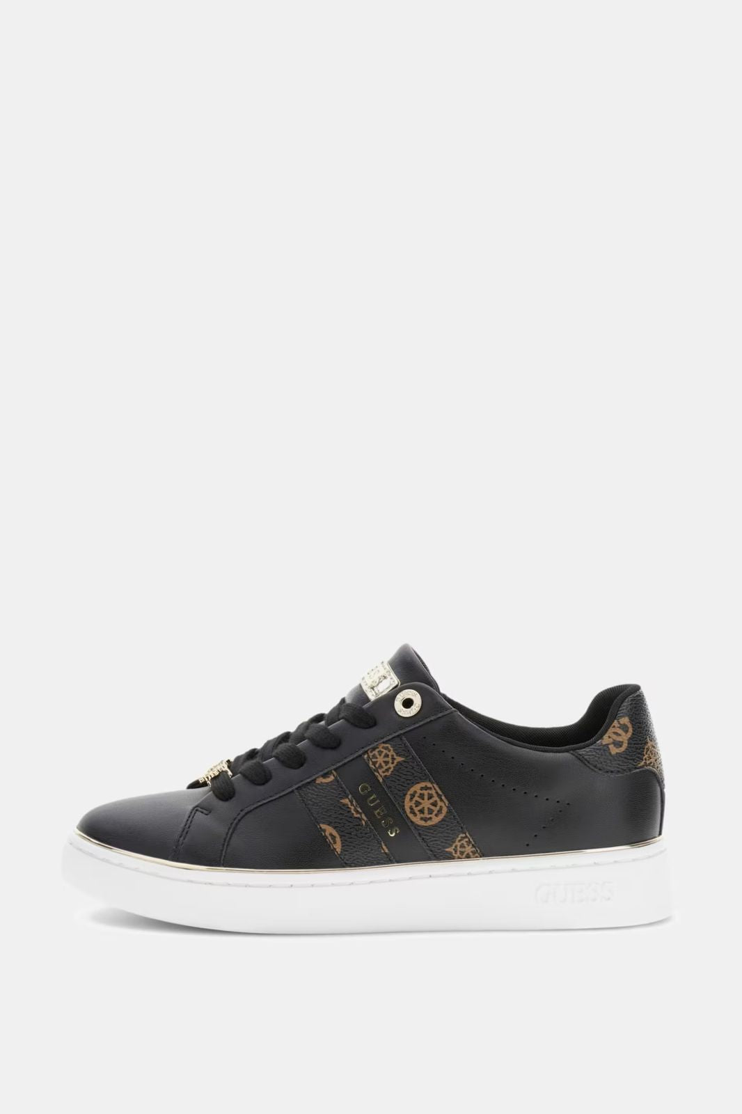 Guess Women's Barlie Faux Leather Sneaker-Black GM19593