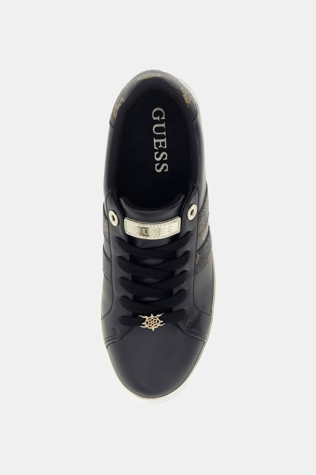 Guess Women's Barlie Faux Leather Sneaker-Black GM19593