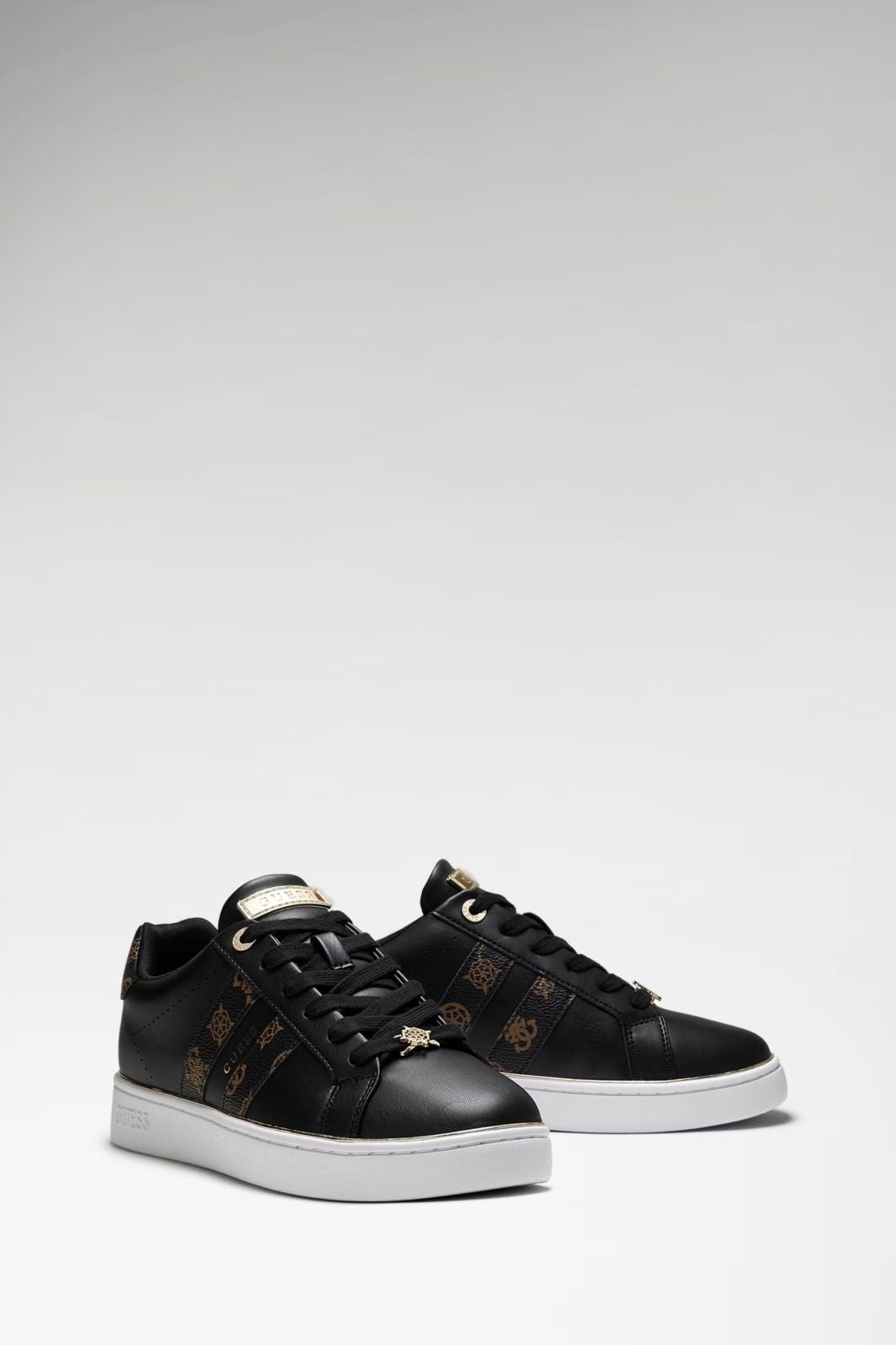 Guess Women's Barlie Faux Leather Sneaker-Black GM19593