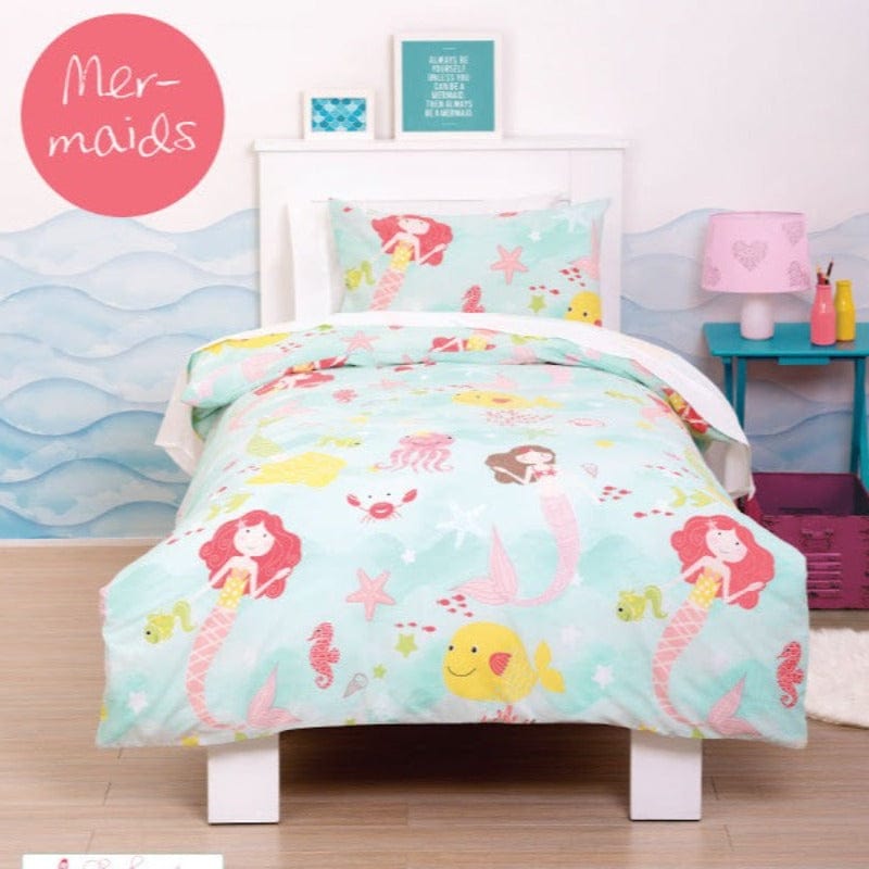 Linen House Duvet Cover Single Linen House Aqua mermaids Duvet Cover Set (4699288666201)