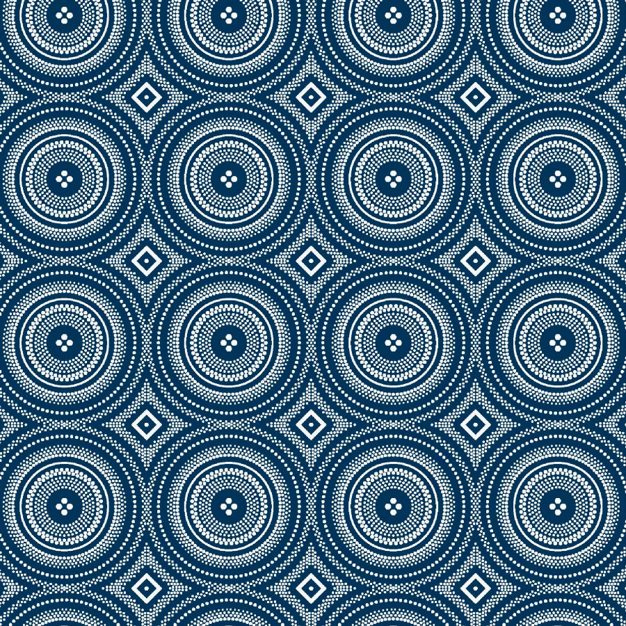 Original 3 Cats Fabric C/W04 Navy Blue 90cm