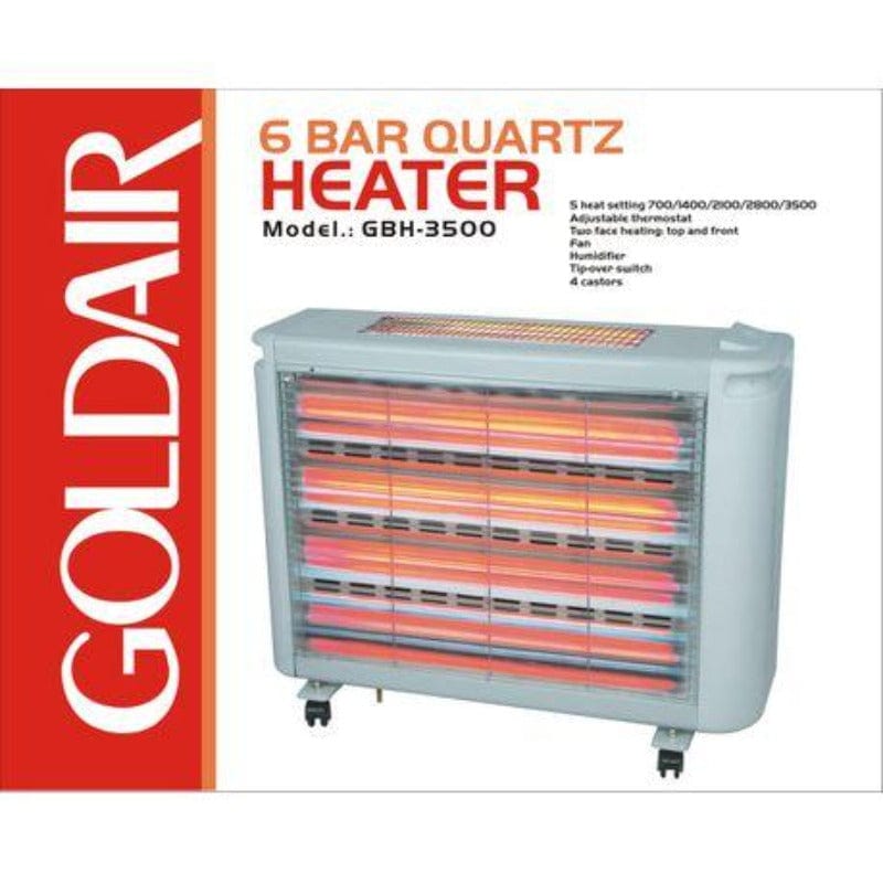 Goldair HEATER Goldair GBH-3500 6 Bar Heater/ Humidifier White (2061615890521)